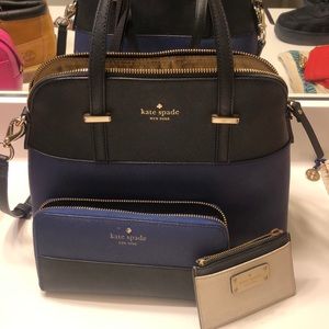 Kate Spade 3 piece set handbag w matching wallet